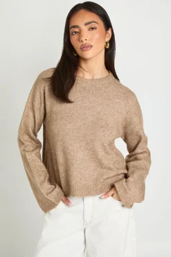 Pull tricoté à col rond super doux