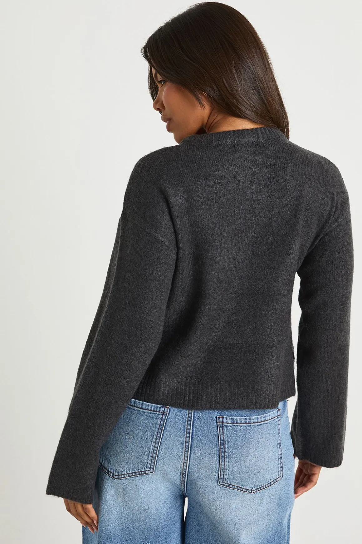 Pull tricoté à col rond super doux