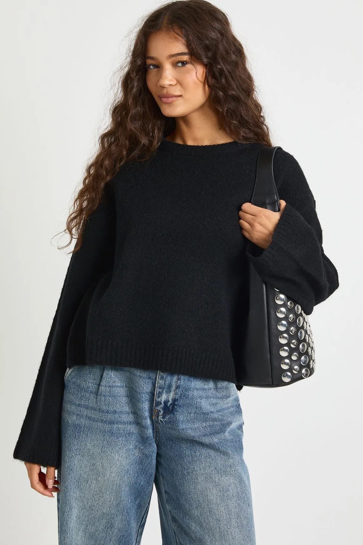 Pull tricoté à col rond ultra-doux
