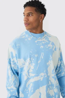Pull tricoté graphique Renaissance boxy surdimensionné