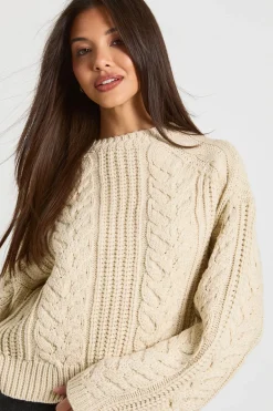 boohoo Pull tricoté à grosses torsades<Femme Pulls Et Gilets|Toutes Les Mailles