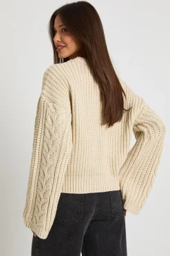 boohoo Pull tricoté à grosses torsades<Femme Pulls Et Gilets|Toutes Les Mailles