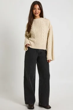 boohoo Pull tricoté à grosses torsades<Femme Pulls Et Gilets|Toutes Les Mailles