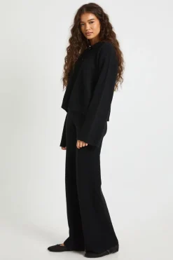 boohoo Pull tricoté oversize à col boutonné et pantalon droit coordonné<Femme Pulls Et Gilets|Toutes Les Mailles