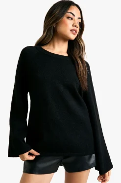 boohoo Pull tricoté oversize à détail de nœud<Femme Pulls Et Gilets|Toutes Les Mailles
