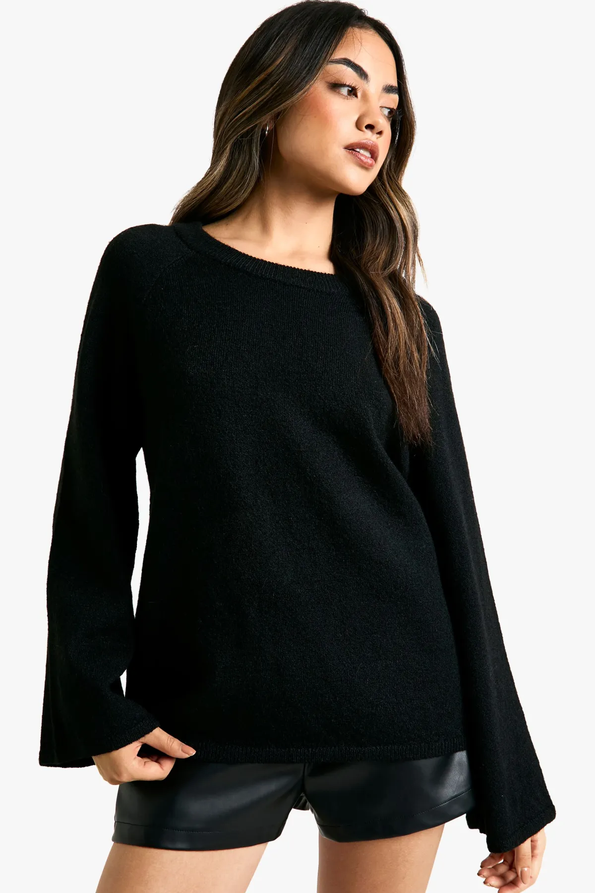 boohoo Pull tricoté oversize à détail de nœud<Femme Pulls Et Gilets|Toutes Les Mailles