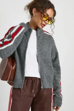 boohoo Pull tricoté épais à zip<Femme Pulls Et Gilets|Toutes Les Mailles