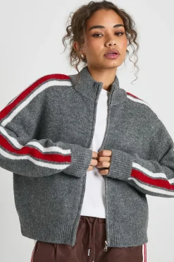 boohoo Pull tricoté épais à zip<Femme Pulls Et Gilets|Toutes Les Mailles
