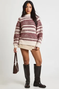 boohoo Pull tricoté surdimensionné aux détails de points texturés<Femme Pulls Et Gilets|Toutes Les Mailles