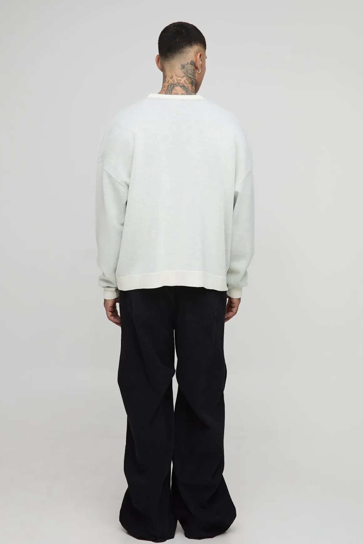 Pull tricoté surdimensionné, à coupe boxy et longue