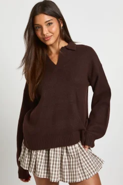 boohoo Pull tricoté ultra doux à col en V<Femme Pulls Et Gilets|Toutes Les Mailles