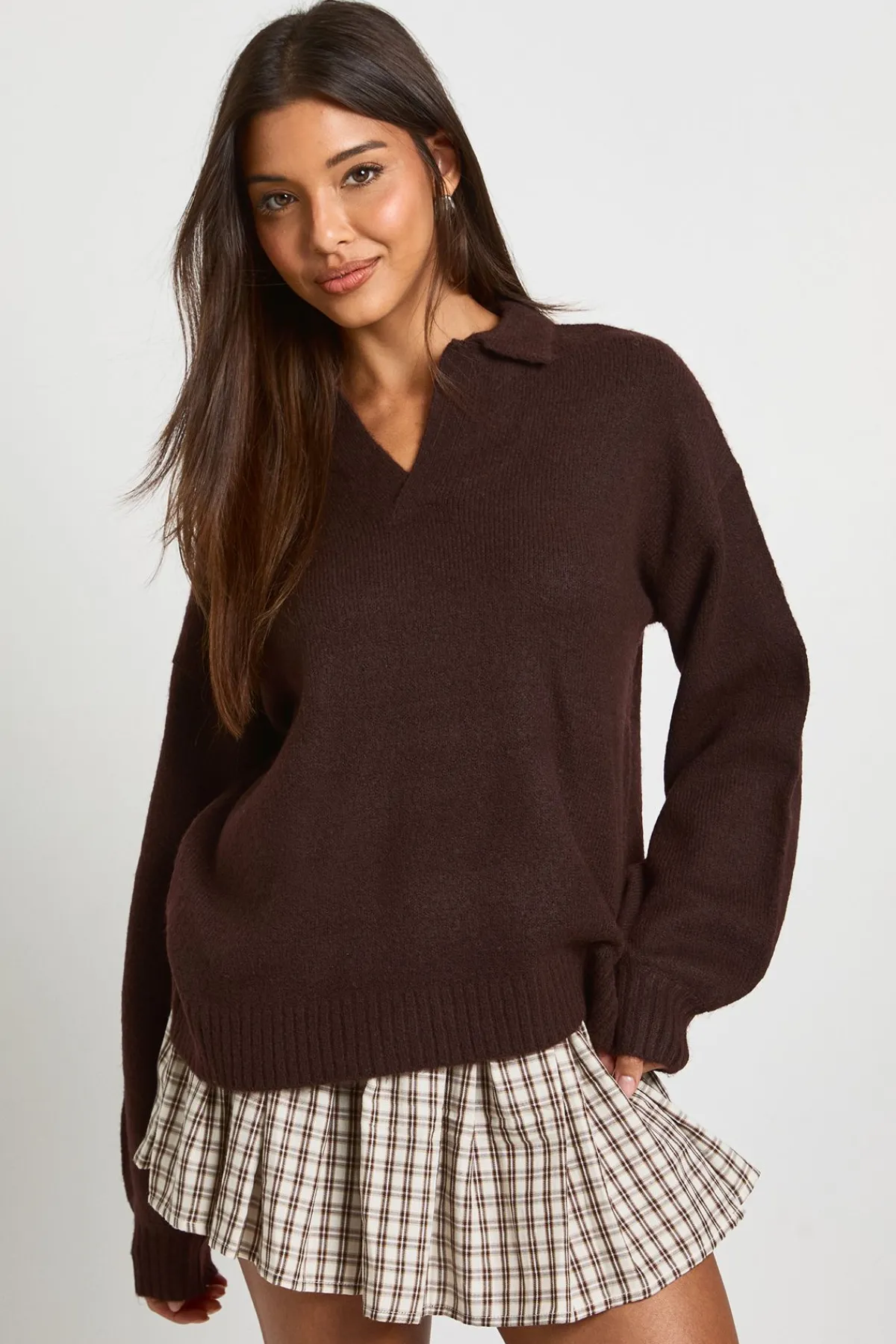 boohoo Pull tricoté ultra doux à col en V<Femme Pulls Et Gilets|Toutes Les Mailles