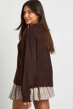 boohoo Pull tricoté ultra doux à col en V<Femme Pulls Et Gilets|Toutes Les Mailles