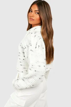 Pull zippé en maille douce