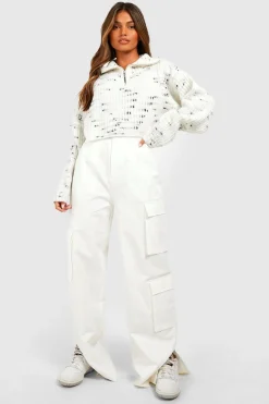 Pull zippé en maille douce