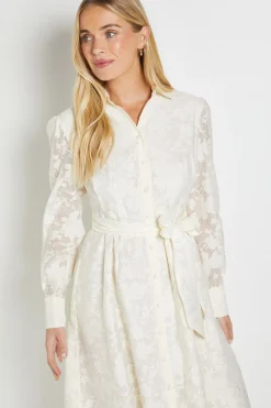 (q) Robe Midi En Organza Fleuri Avec Ceinture Petite