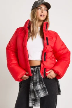 Quilt Detail Puffer Jacket