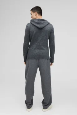 Regular Fit Brushed Knit Hoodie