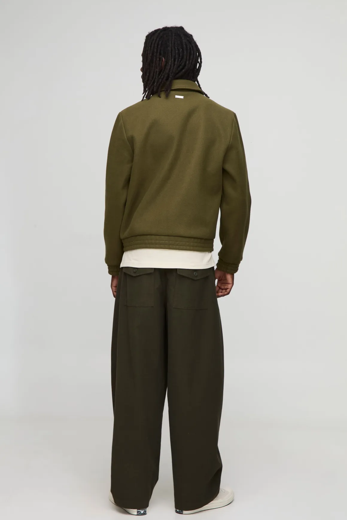Regular Fit Melton Zip Through Harrington Jacket