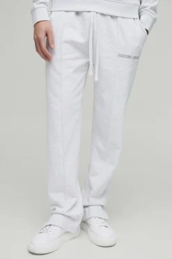 boohooMAN Relaxed Edizione Heavyweight Pintuck Split Hem Joggers<Homme Joggings|Jogging