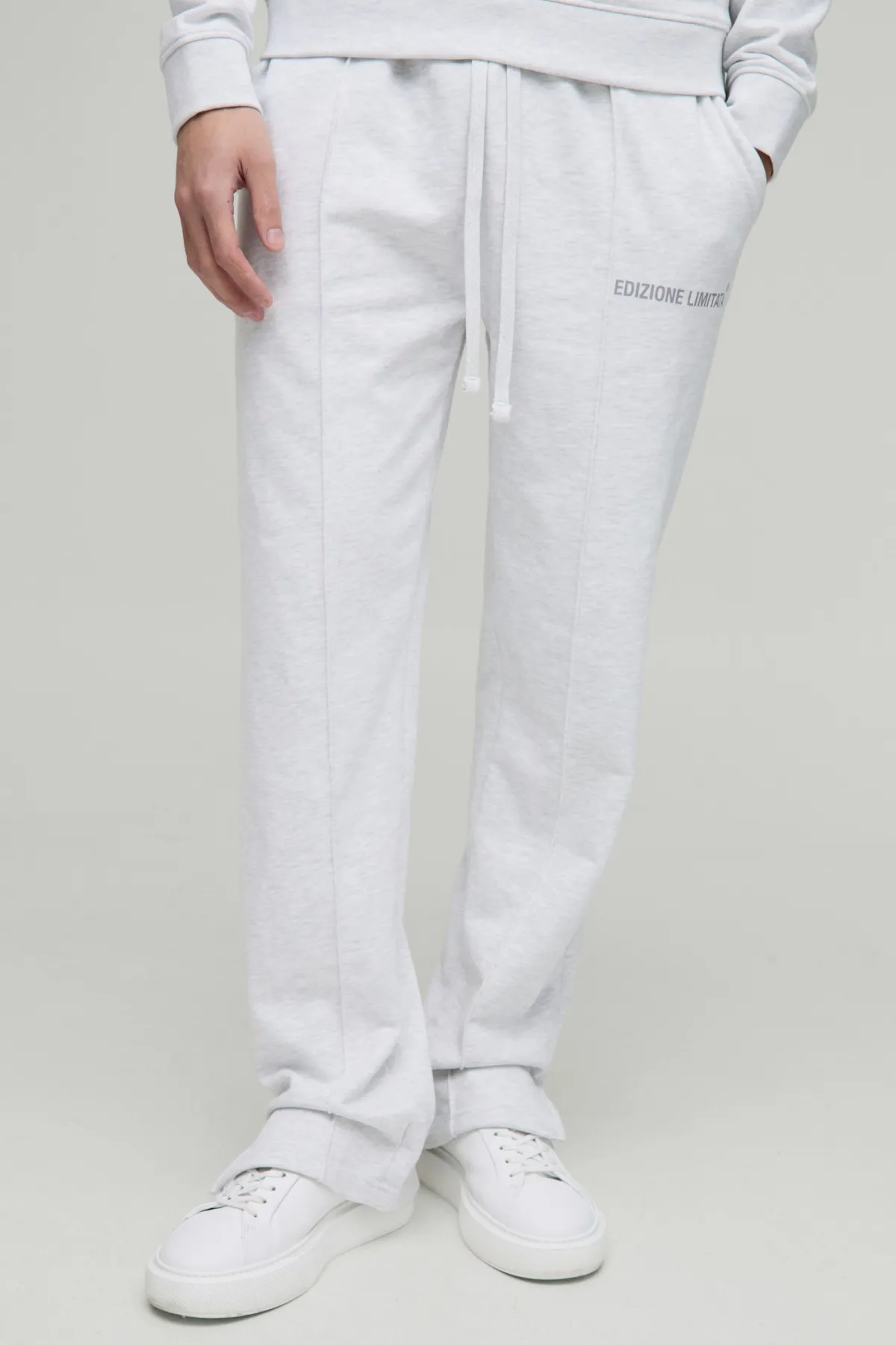 boohooMAN Relaxed Edizione Heavyweight Pintuck Split Hem Joggers<Homme Joggings|Jogging