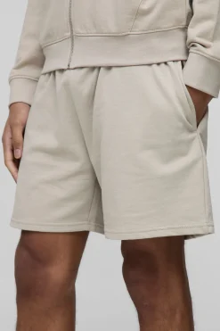 boohooMAN Relaxed Fit Mid Length Basic Lightweight Shorts<Homme Shorts|Essentiels