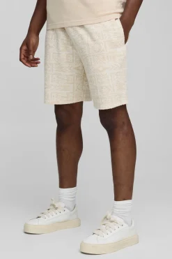 Relaxed Fit Mid Length Jacquard Short