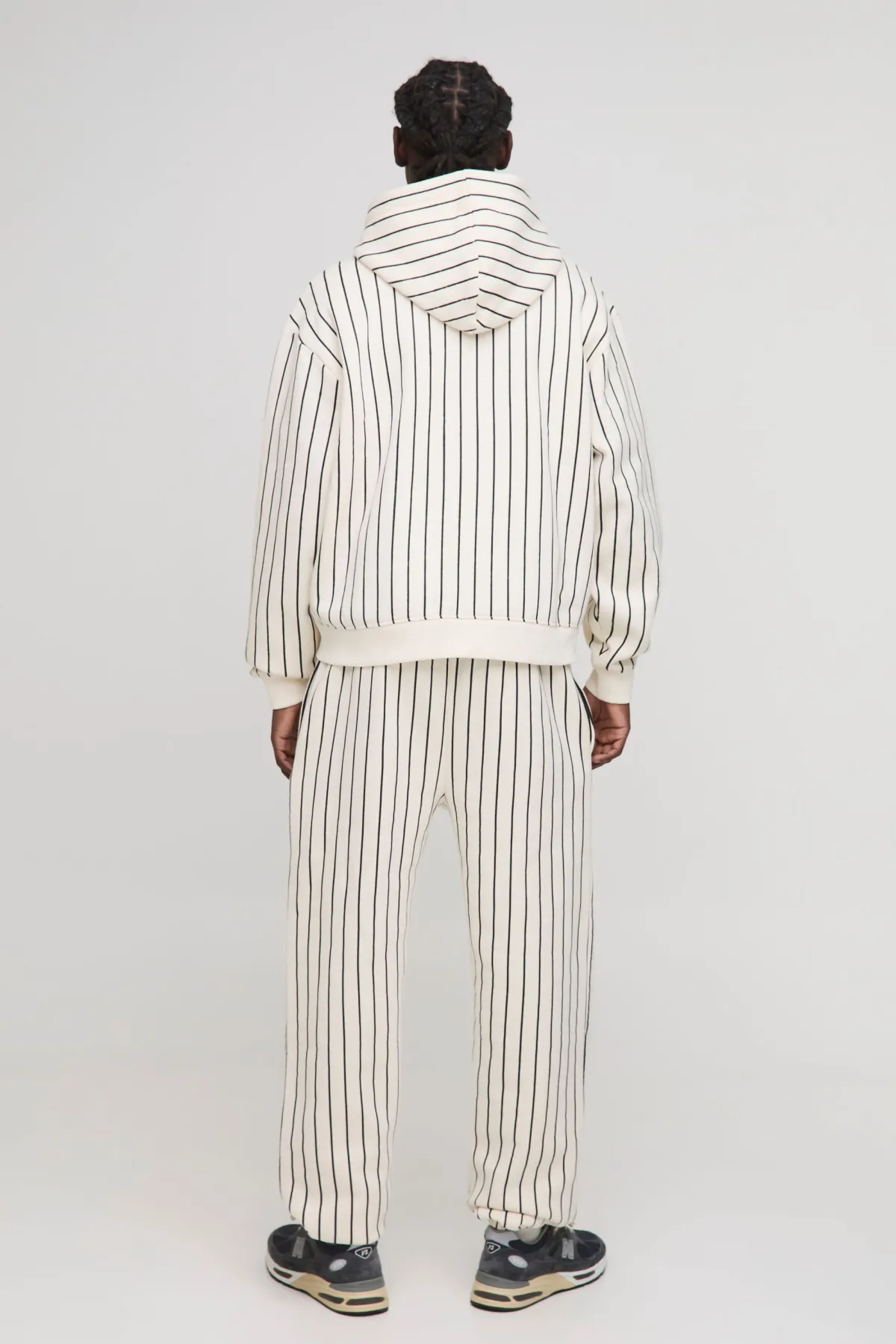boohooMAN Relaxed LA Applique Pinstripe Joggers<Homme Joggings|Jogging