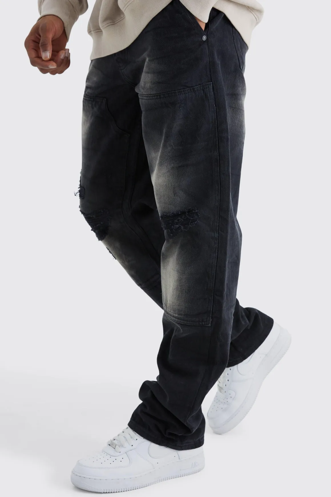 Relaxed Rigid Dirty Wash Carpenter Jeans