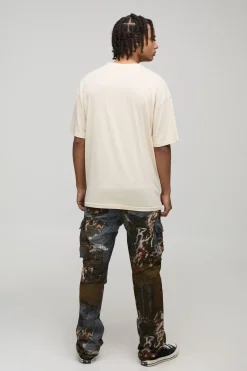 boohooMAN Renaissance Angelic Cargo Flare droit empilé<Homme Pantalons Cargo