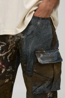 boohooMAN Renaissance Angelic Cargo Flare droit empilé<Homme Pantalons Cargo