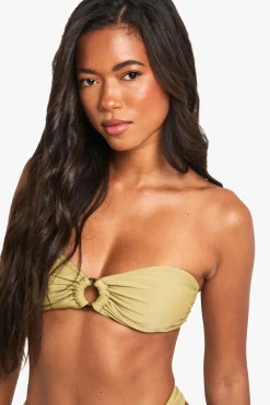 boohoo Resin Hardwear Bandeau Bikini Top<Femme Maillots De Bain|Tenues De Plage