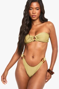 boohoo Resin Hardwear Bandeau Bikini Top<Femme Maillots De Bain|Tenues De Plage