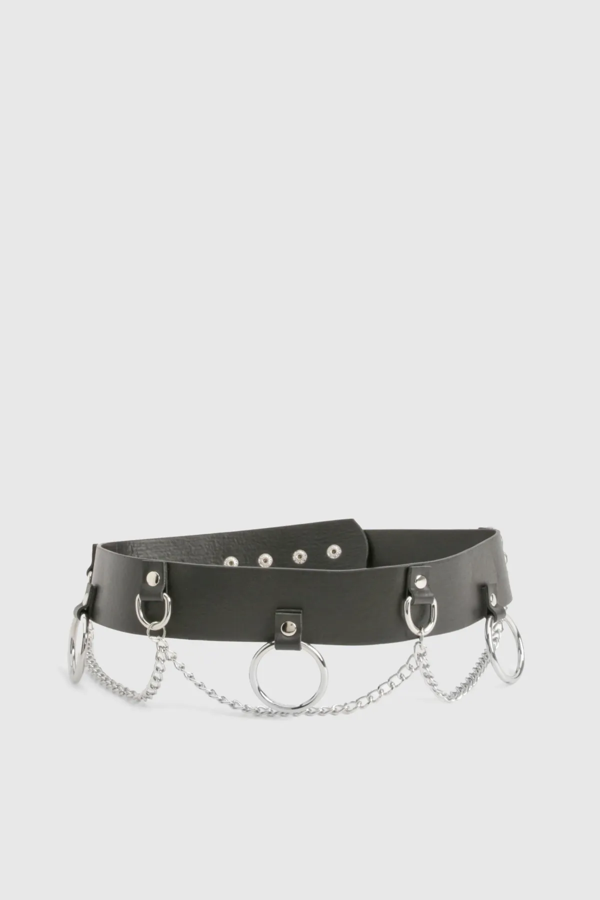 boohoo Ring & Chain Detail Waist Belt< Ceintures