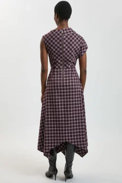 KarenMillen Robe Ajustée À Carreaux Petite Taille<Femme Tailleurs|Robes Mi-Longues
