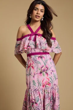 Robe Bardot À Col Licou Avec Détail Nœud Petite Taille