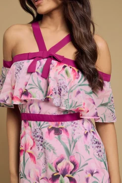 Robe Bardot À Col Licou Avec Détail Nœud Petite Taille