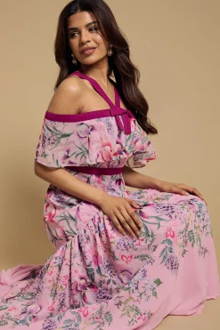 Robe Bardot À Col Licou Avec Détail Nœud Petite Taille