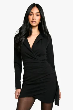 Robe blazer ajustée à détails croisés