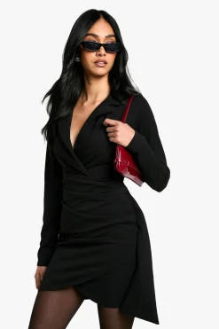 Robe blazer ajustée à détails croisés