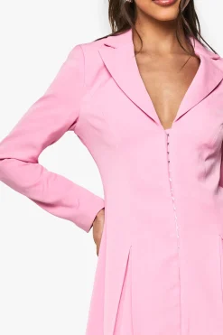 Robe blazer ajustée à détails Crochet & Œil, taille cintrée