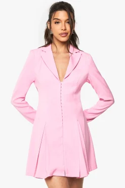 Robe blazer ajustée à détails Crochet & Œil, taille cintrée