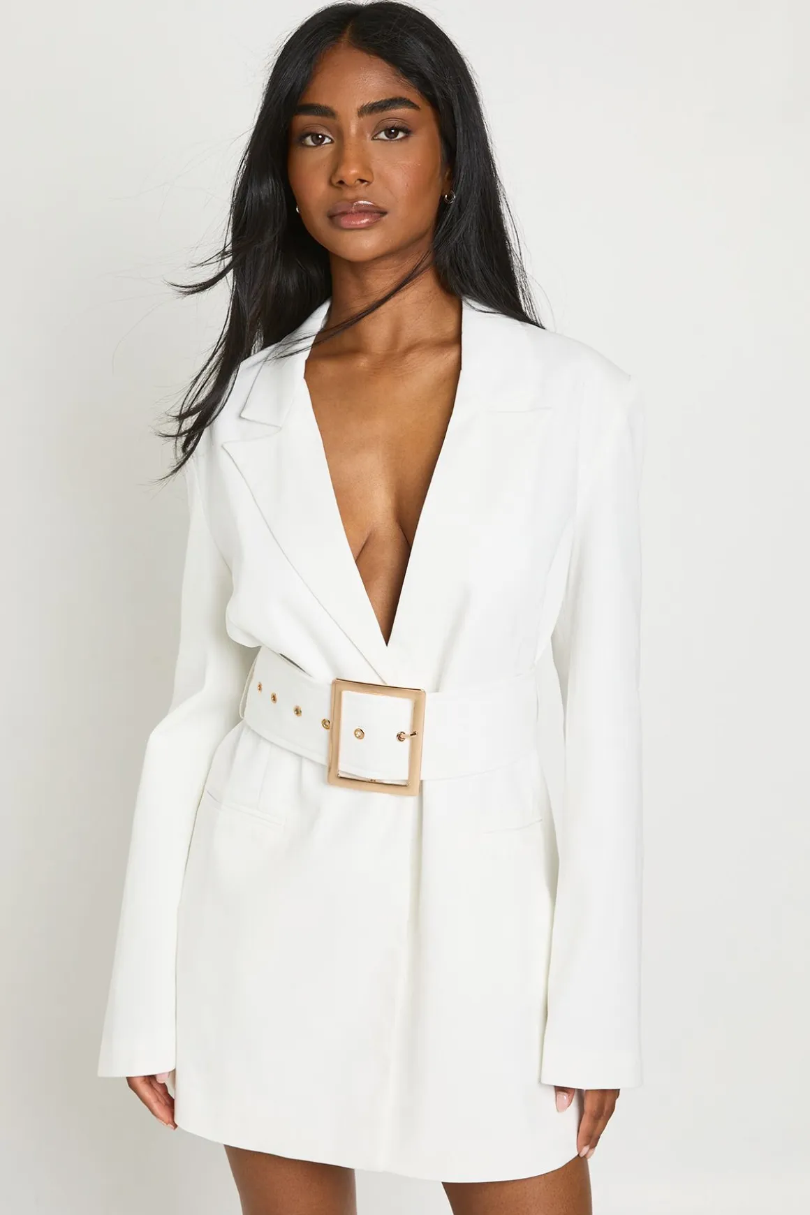 Robe Blazer Ajustée Oversize Avec Détail Boucle