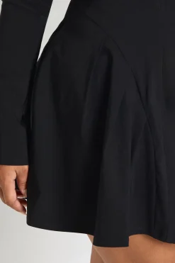 Robe blazer boutonnée à manches longues grande taille