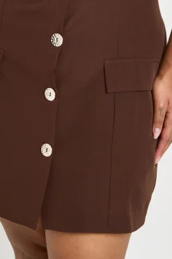 boohoo Robe blazer boutonnée Plus Gold<Femme Tailleurs|Robes