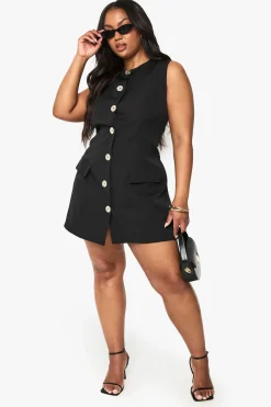 ROBE BLAZER À BOUTONS D'OR