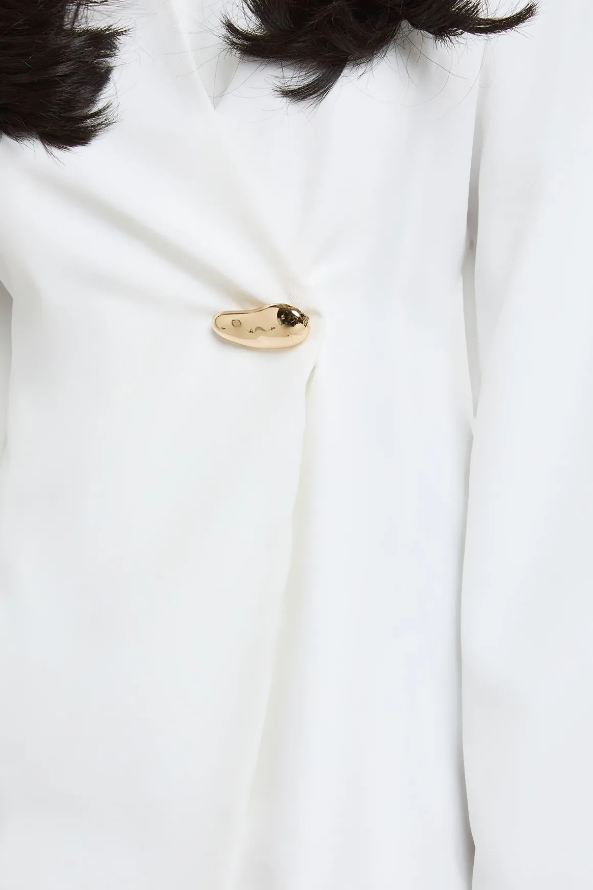 Robe Blazer Cache-cœur À Épaulettes Structurées Et Manches Ballon