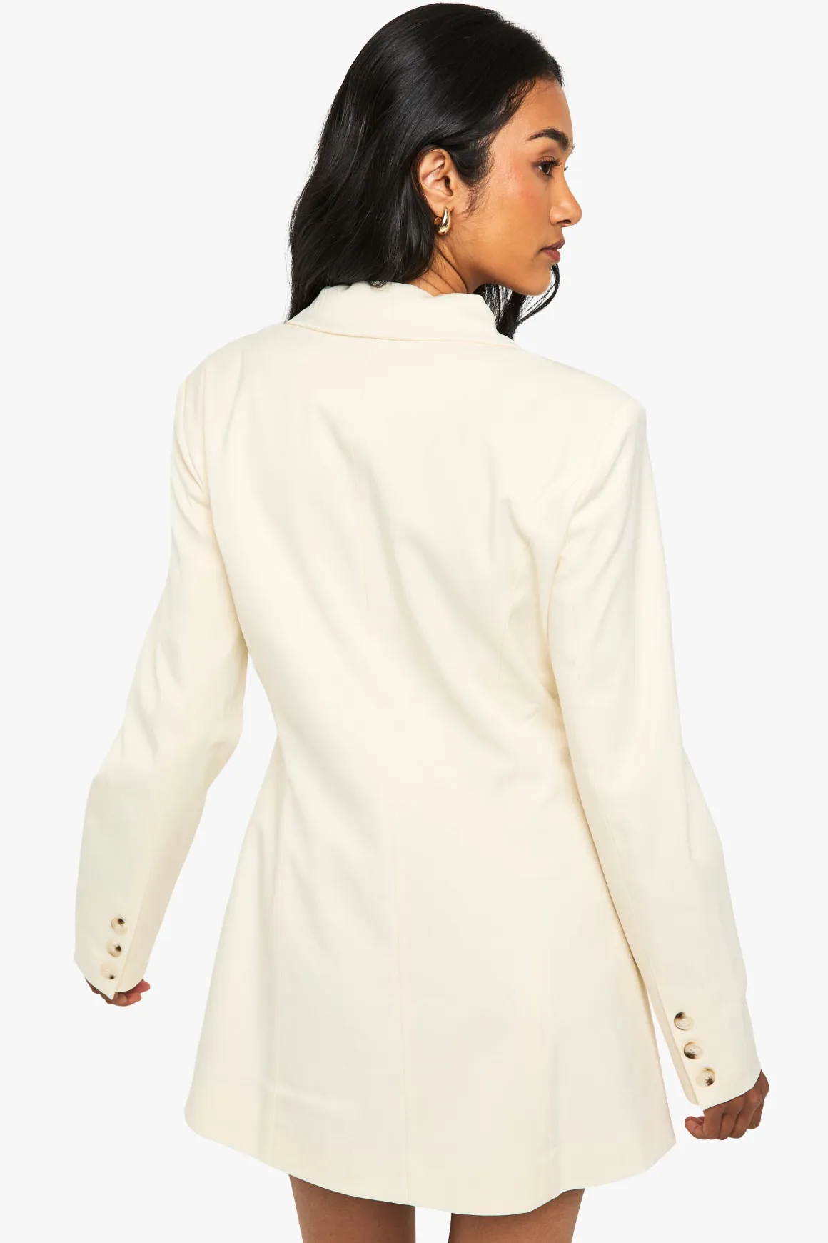 Robe blazer chemise ajustée à boutons traversants
