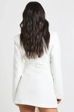 Robe Blazer Cintrée Avec Ceinture Obi Nouée À La Taille