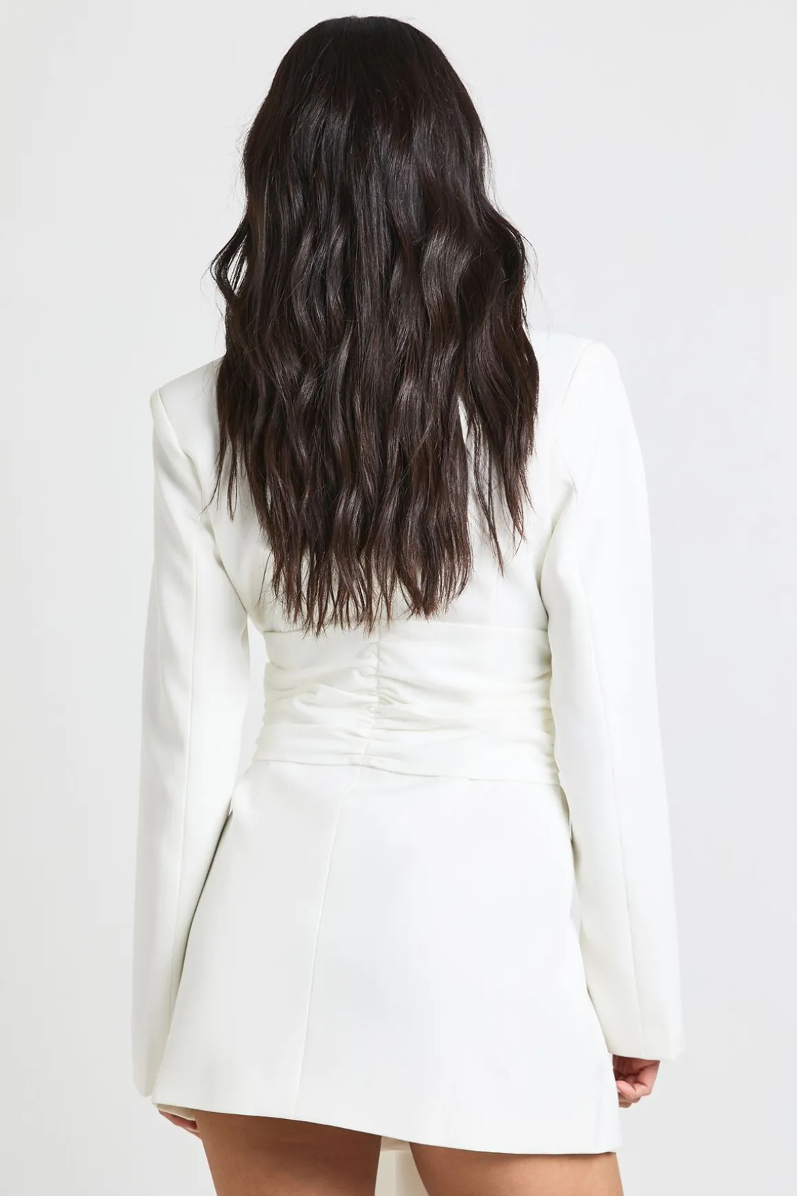 Robe Blazer Cintrée Avec Ceinture Obi Nouée À La Taille